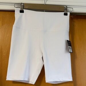 Muscle Republic White Biker Shorts